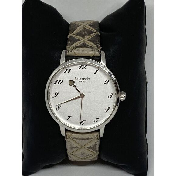 Kate Spade Metro 0784 Women Leather Analog White Dial Quartz Genuine Watch JK781